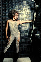 Nude Drizzle Spider Catsuit