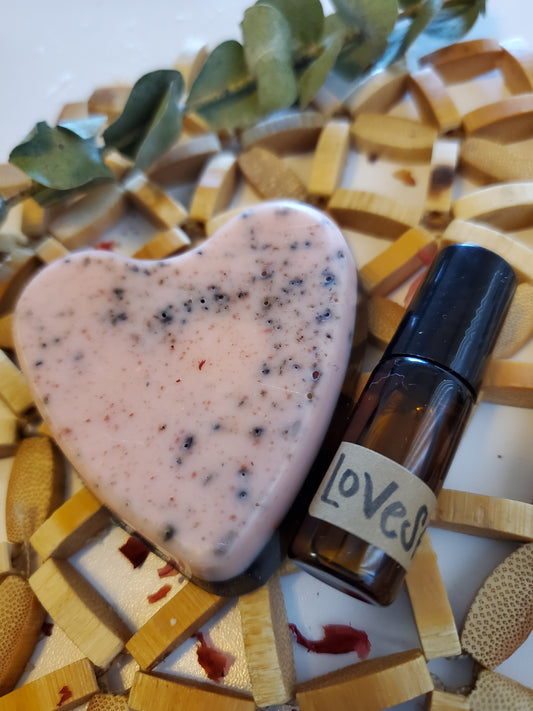 Love Spell Roll On Perfume + Heart Soap